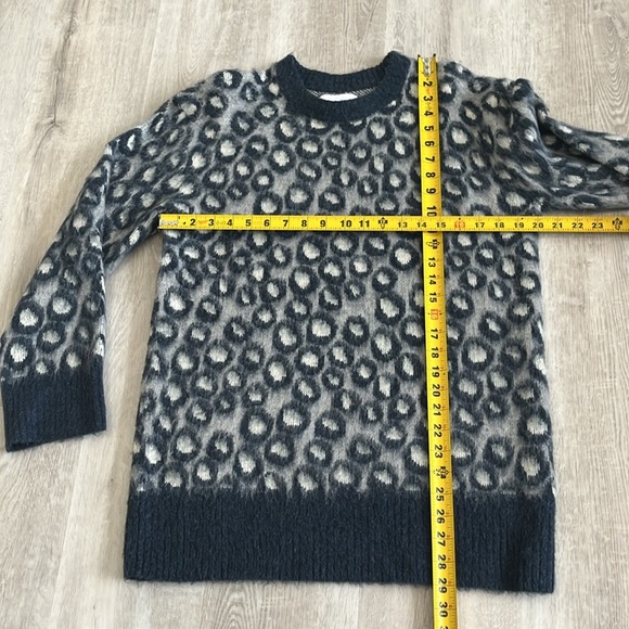 Current/Elliott The Cali Leopard Brushed Print Sweater Oversized Women’s 0 - Picture 10 of 10